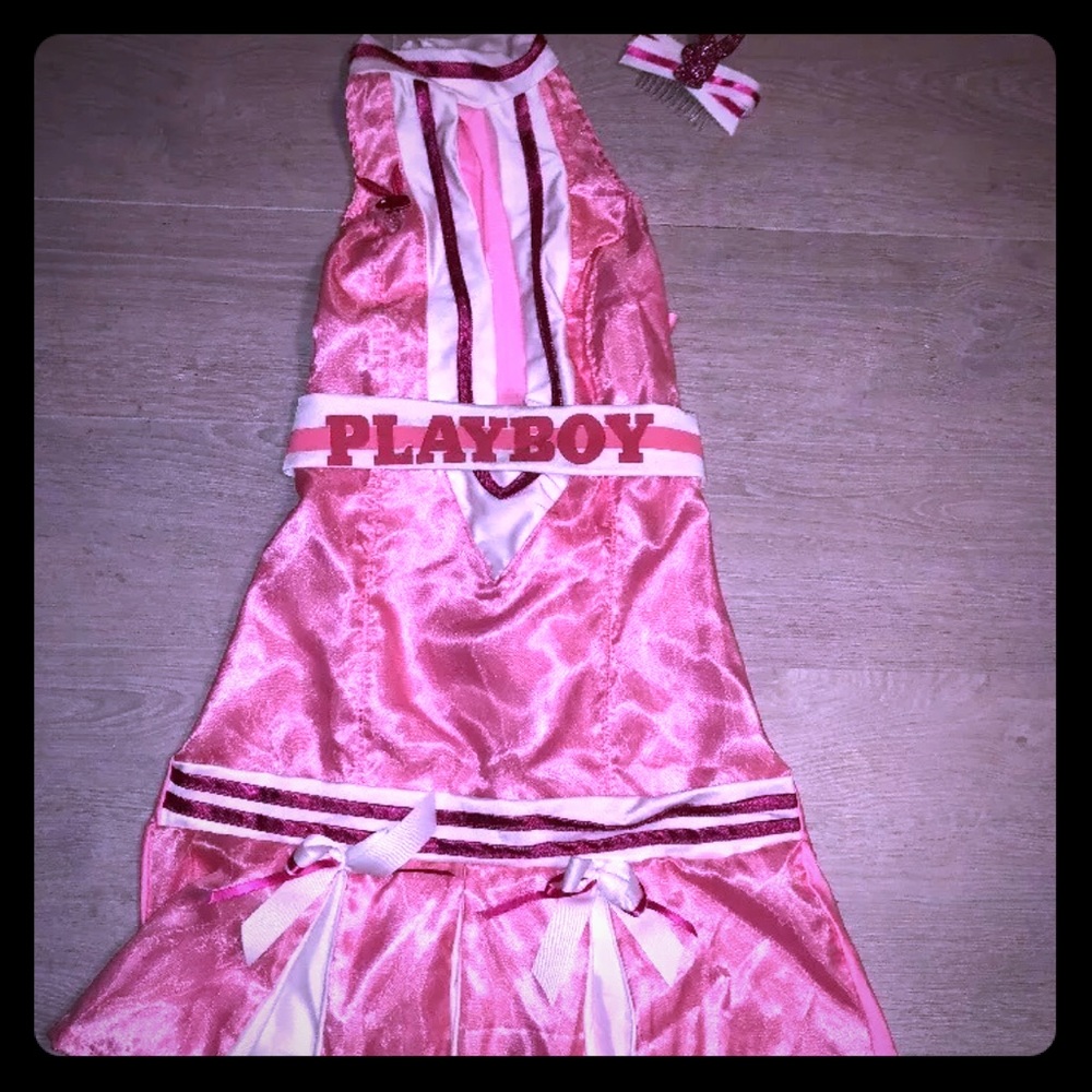 Pink Playboy Cheerleader Costume Sz Small